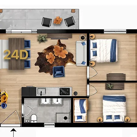 Stylish Loft With Mountain View Near The